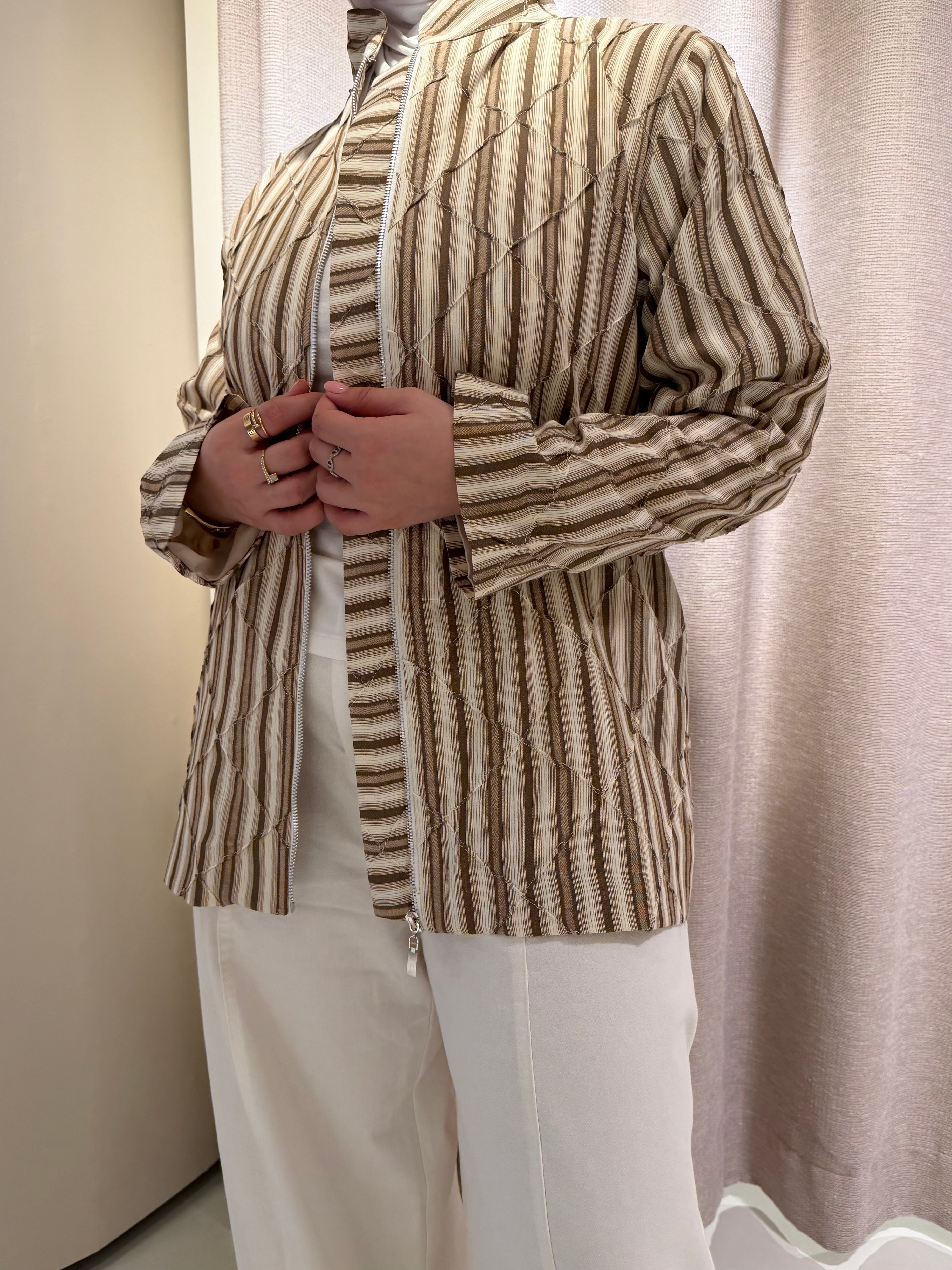 Brown Strips Jacket
