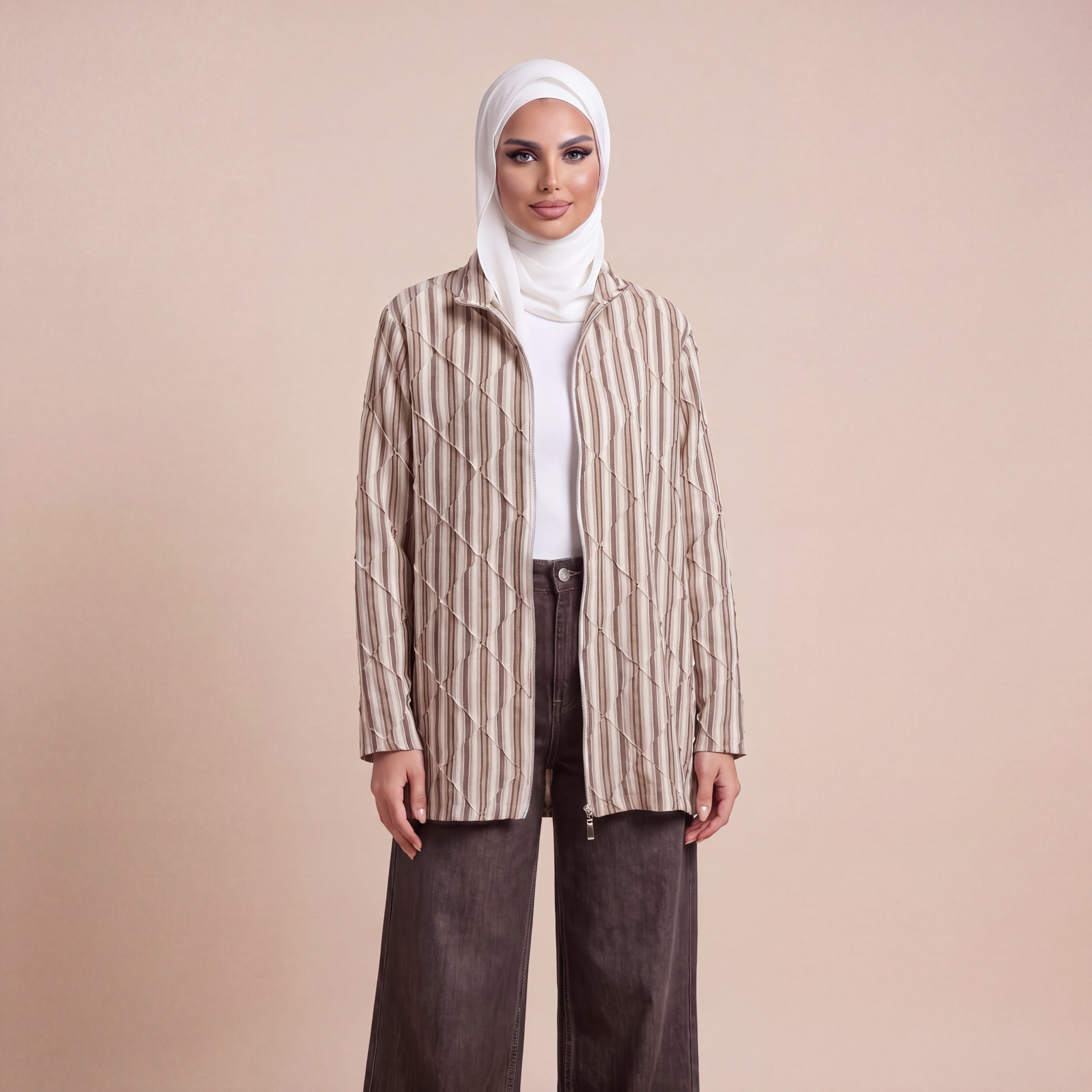 Brown Strips Jacket
