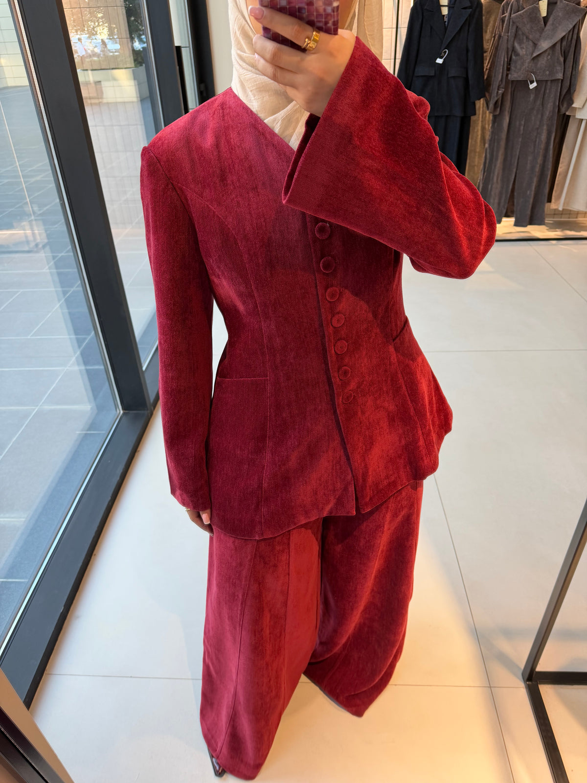 WINTER VELVET BURGUNDY SET