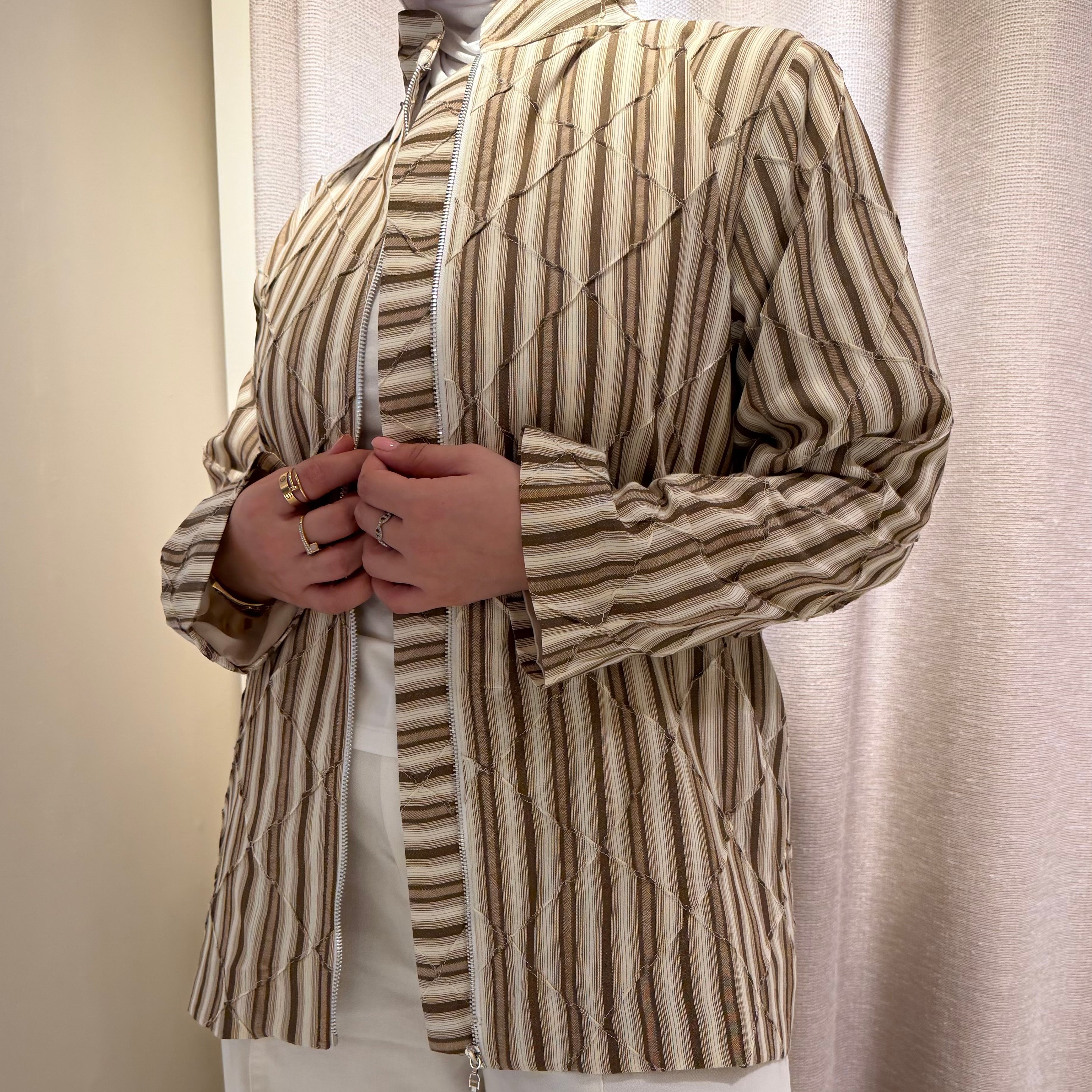 Brown Strips Jacket