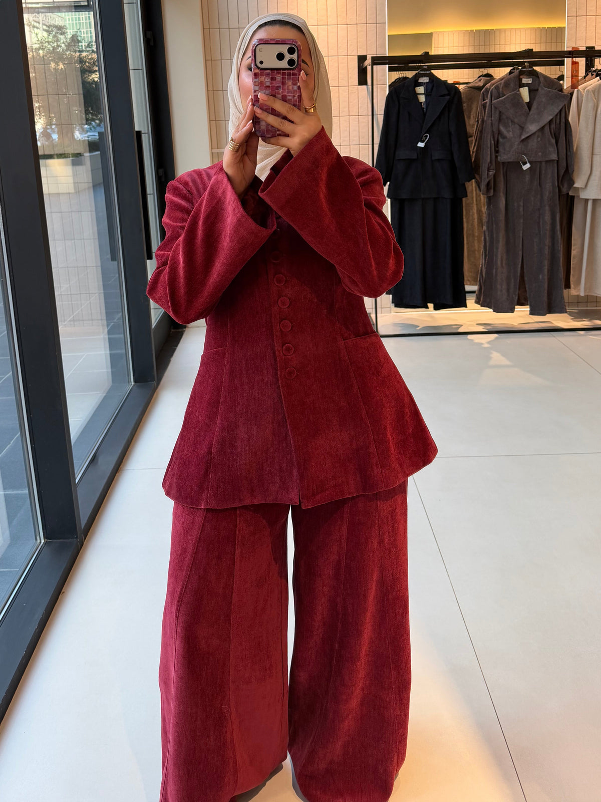 WINTER VELVET BURGUNDY SET