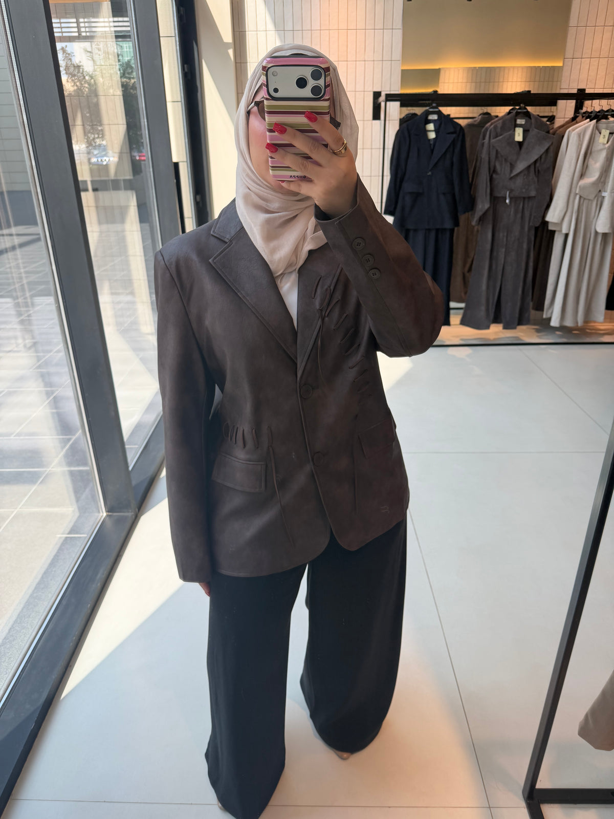 LEATHER BROWN JACKET