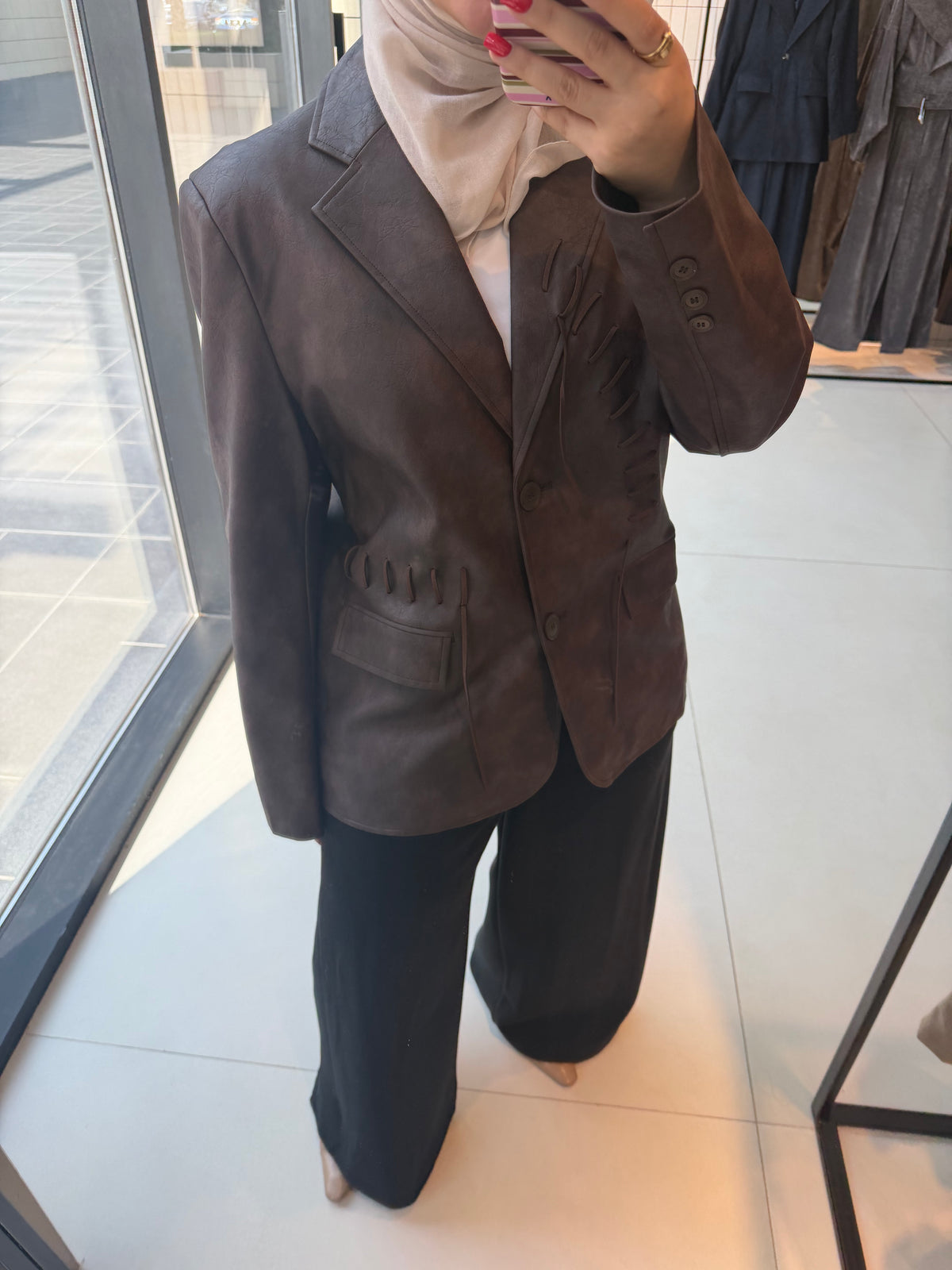 LEATHER BROWN JACKET