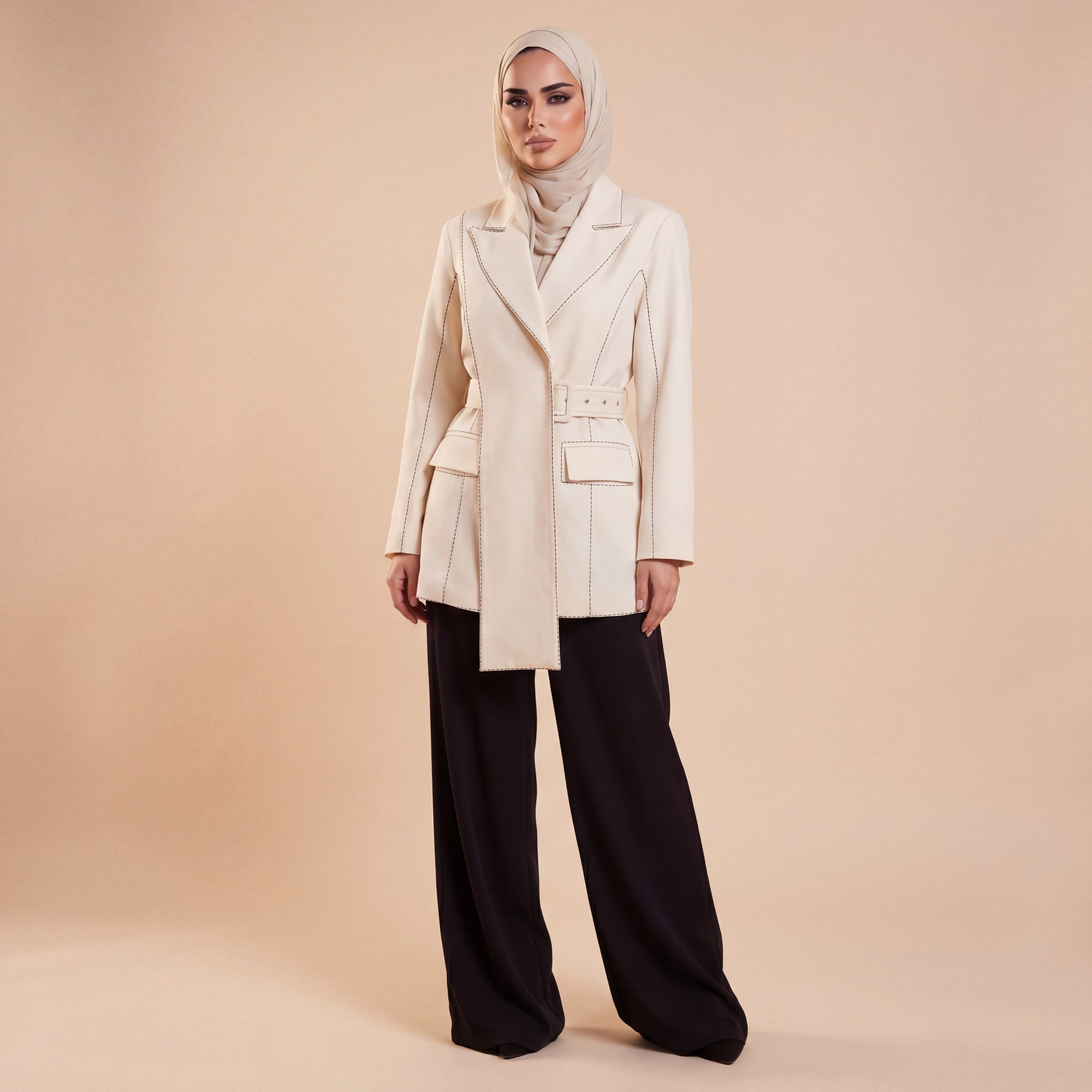 Beige Contour Blazer