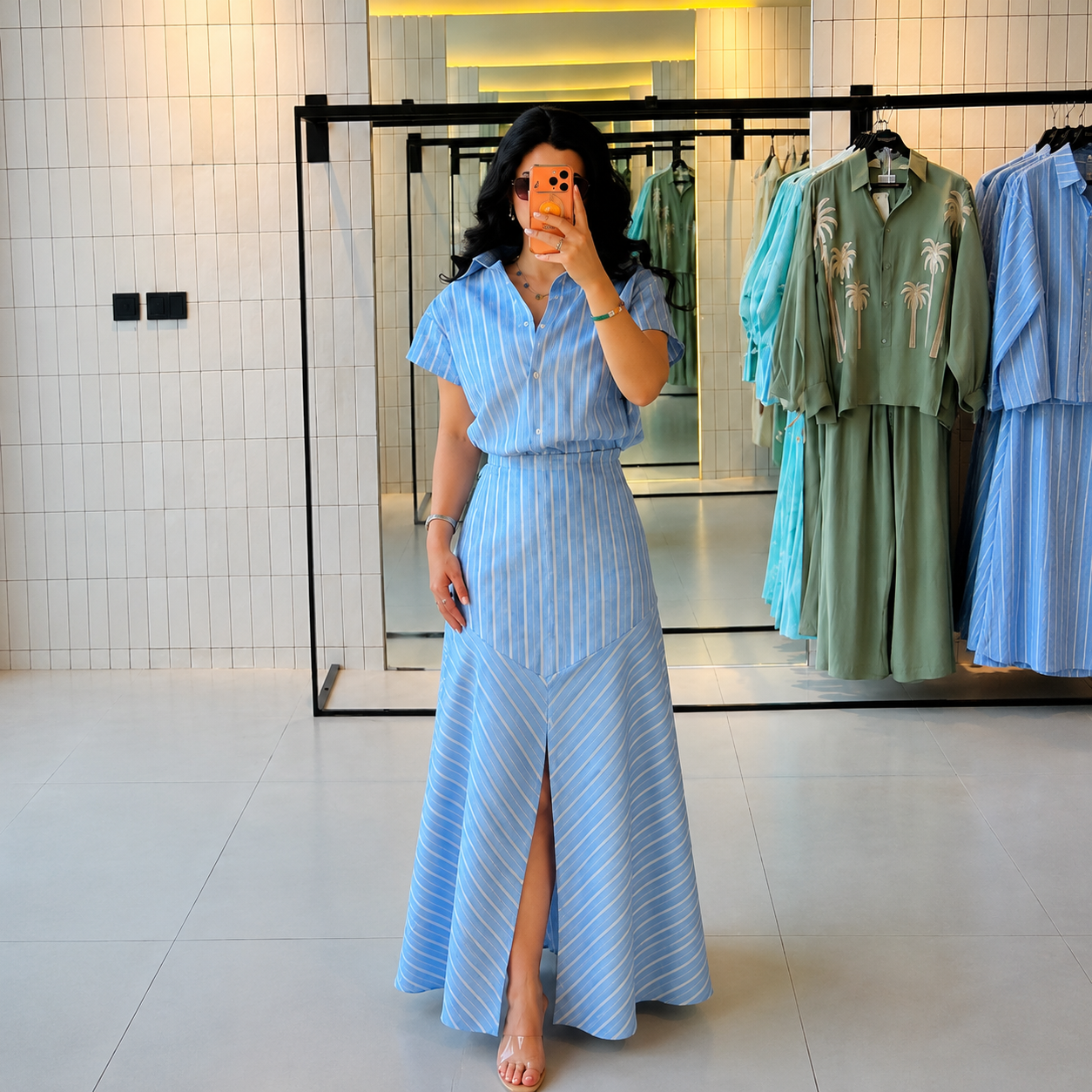 SUMMER BLUE SKIRT SET