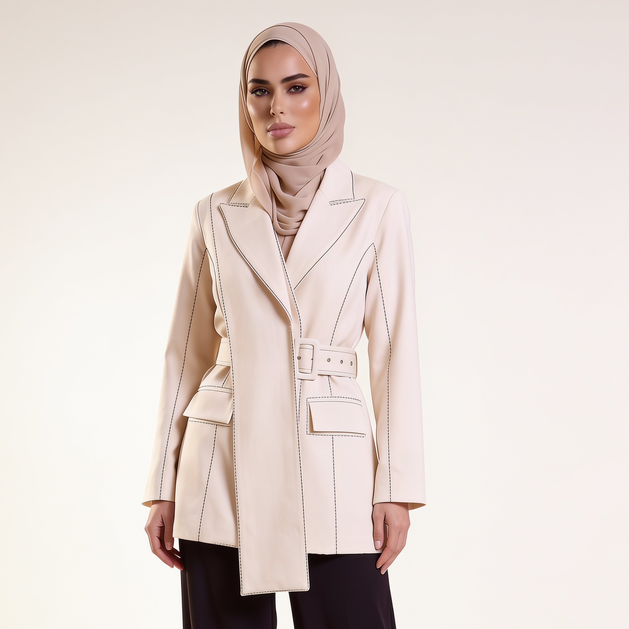 Beige Contour Blazer