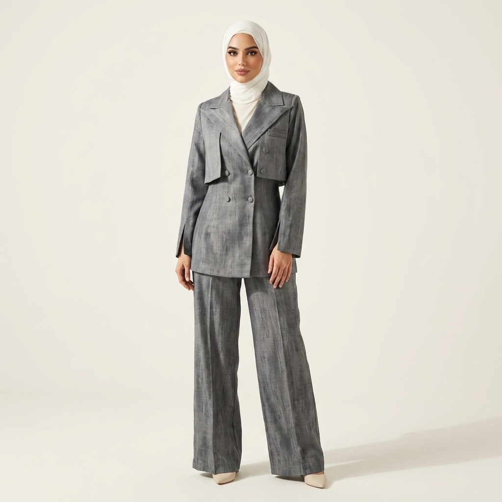 GRAY DOUBLE SUITE SET